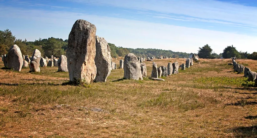 Photo des alignements de menhirs
